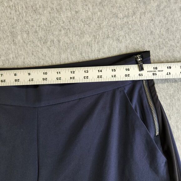 Athleta Pants Womens 14P Blue Gramercy Track Trouser Snap Hem Office Commute - Picture 7 of 15
